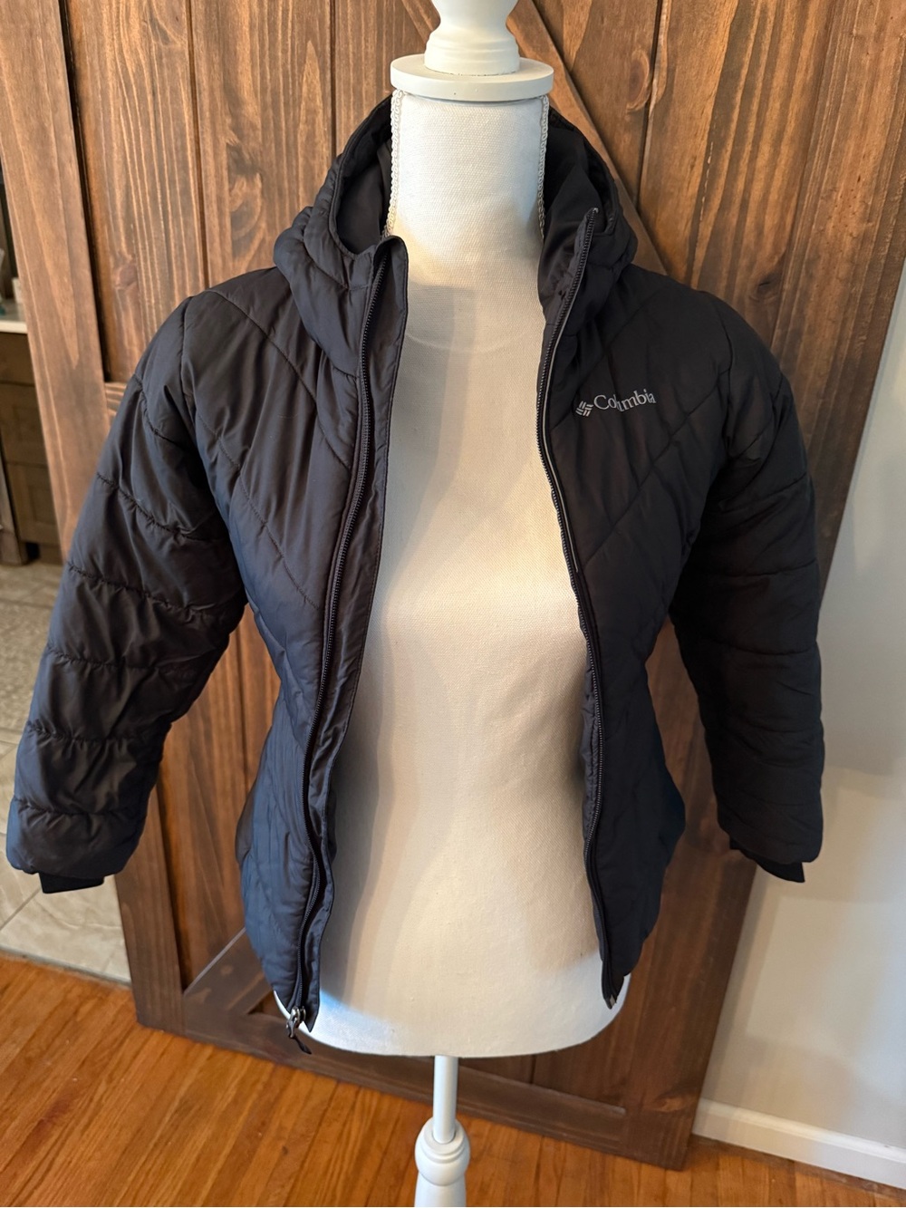 Columbia Girls Hooded Quilted Puffer Jacket - Black